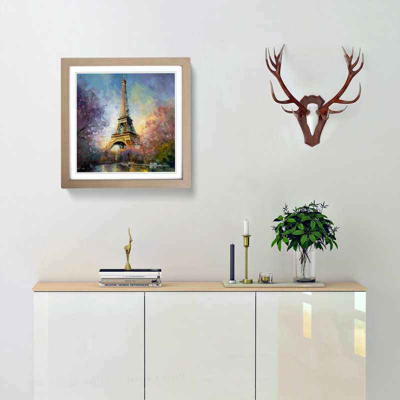 Single Picture Frame Print on Wood, Oak