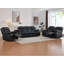 3-Piece PU Leather Reclining Living Room Set with Console Cup Holders, Sofa Loveseat & Chair-105475122