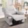 Primiana 38.2" Wide Modern and Overstuffed Soft Chenille Swivel And Rocker Manual Recliner With Removable Armrests