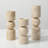 Natural Travertine Stone Candle Holders Set of Three 7.8"/10" /11.8H