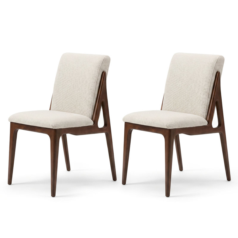 Calilynn 19.1'' H Fabric Upholstered Side Chair, Cream