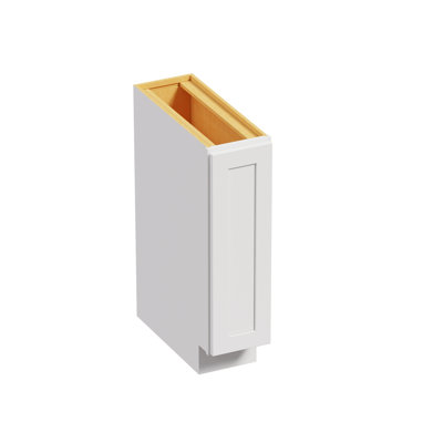 White Shaker  09'' W x 34.5'' H Plywood Base Cabinet Ready-to-Assemble