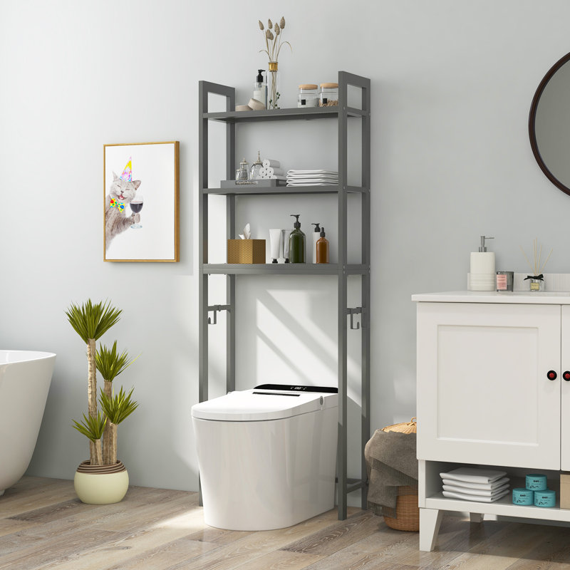 Nurdan Freestanding Over the Toilet Storage, Gray