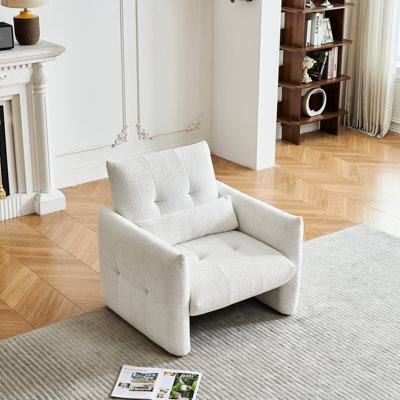Fauteuil ergonomique Raindrop Velvet avec cadre en bois massif et soutien lombaire, idéal pour la lecture. Mousse bouclée haute densité confortable.