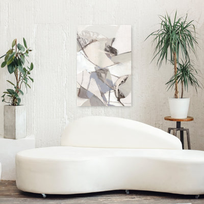 Gentle Layers Of Tranquil Forms II Abstract Geometric Modern Art