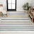 Janus Classic Coastal Ticking Stripe Reversible Machine-Washable Cream/Navy Indoor/Outdoor Rug-1507909627
