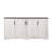 Yazeed Rustic Ridge Washed White 4 Door Sideboard Storage Cabinet