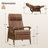 27.2”Wide Recliner Top Genuine Leather with Push-Back Function Solid Wood Frame and Arms For Living room Entertainment room Study(Set of 2)-314019556