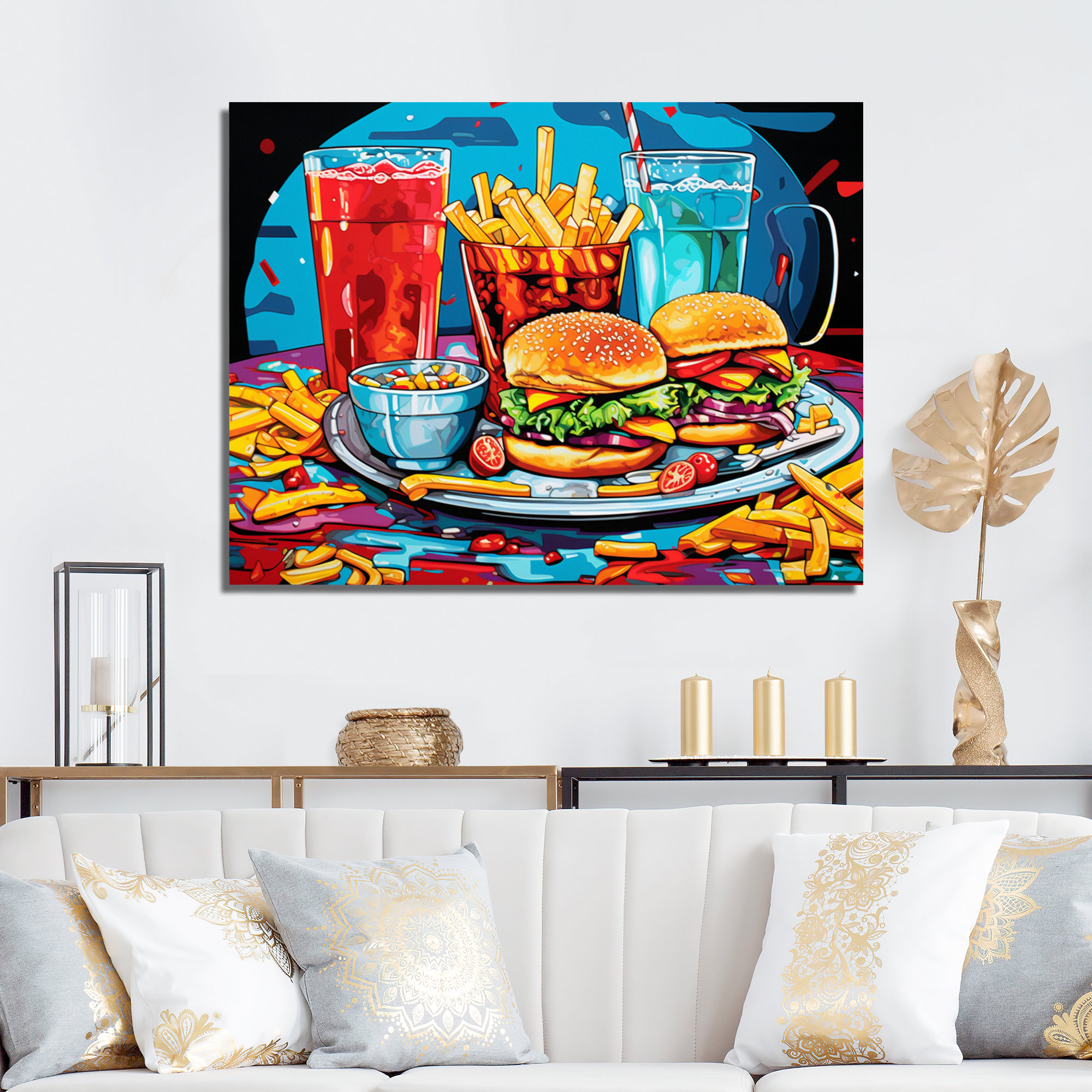 Red Barrel Studio® Pop Fast Food Hamburger Meal II | Wayfair