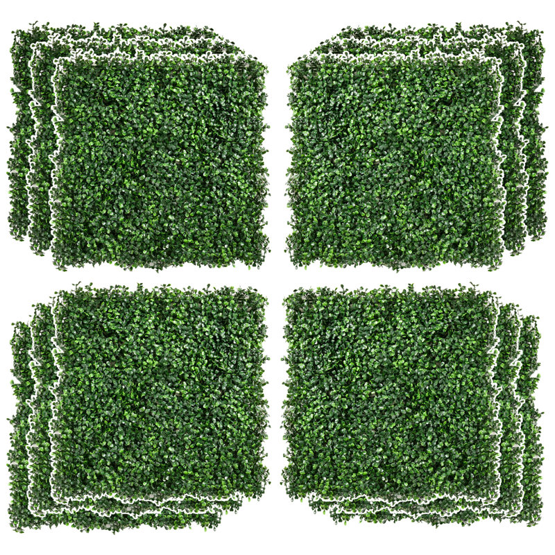 12 panneaux muraux artificiels de 20 po x 20 po en toile de fond topiaire