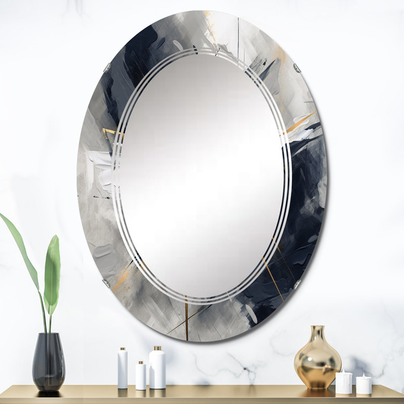 Timkenvale - Miroir mural moderne ovale, 36 po x 24 po