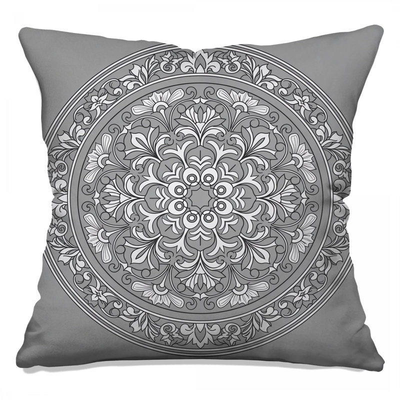 Coussins Intricate Circular Mandala, 26 x 26 inches