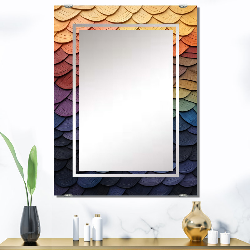 Unis - Miroir mural géométrique abstrait MIR137489, 40 po x 30 po