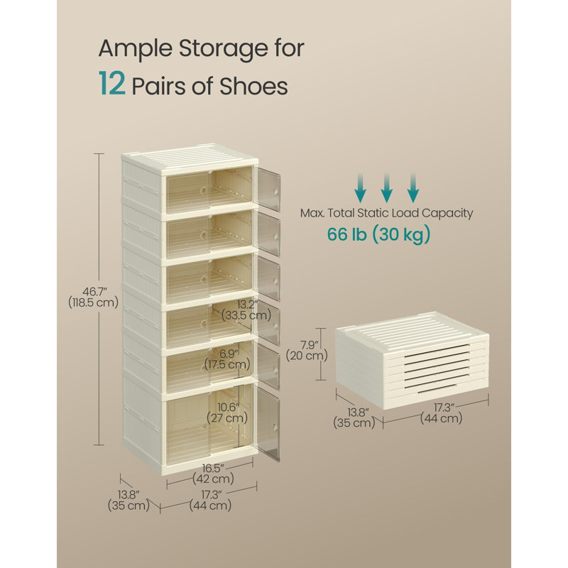 12 Pair Shoe Storage