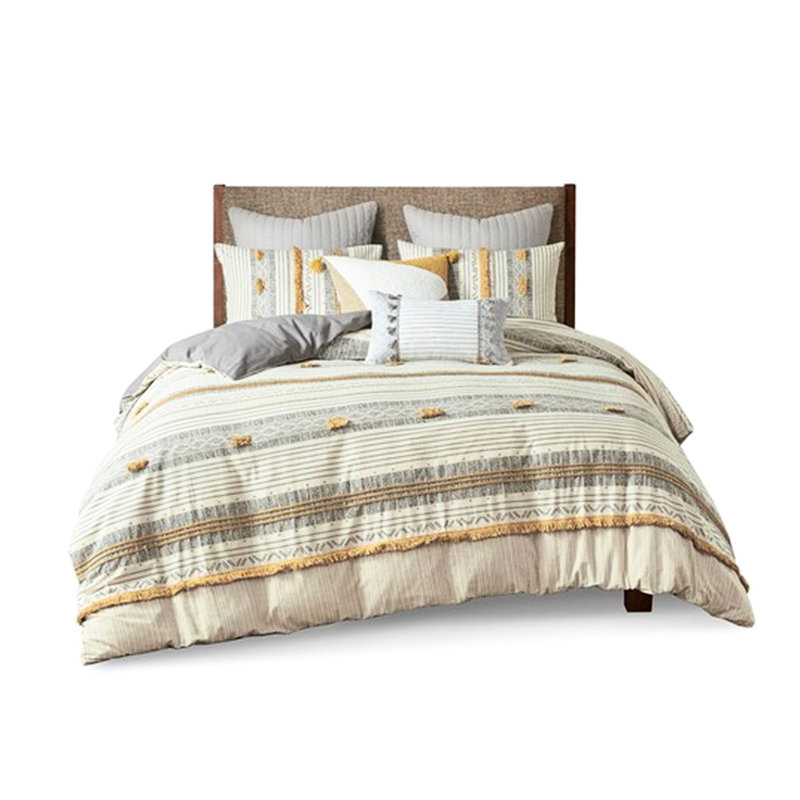 Cotton Duvet Cover For King/ King With Hidden Button And Closure, King Duvet Cover + 2 Additional Pieces