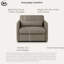 Fauteuil-lit convertible Serta Durango de 46 po de large, taille simple, bouclé-128726331