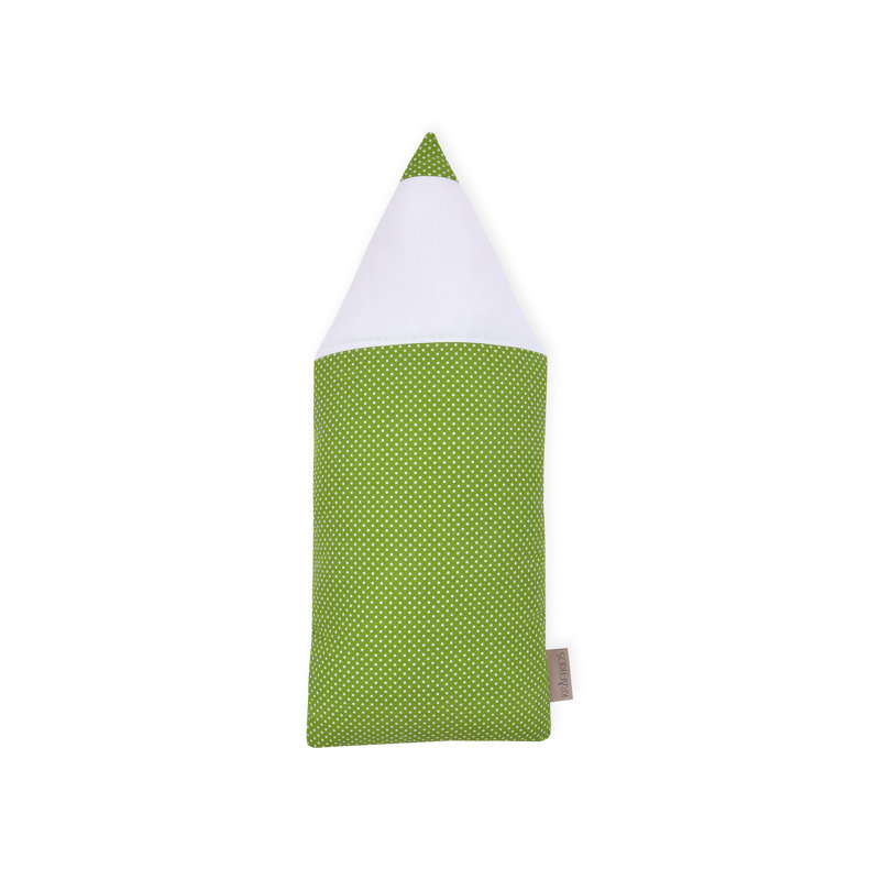 Weiße Punkte Polka Dots Novelty Cushion, Green