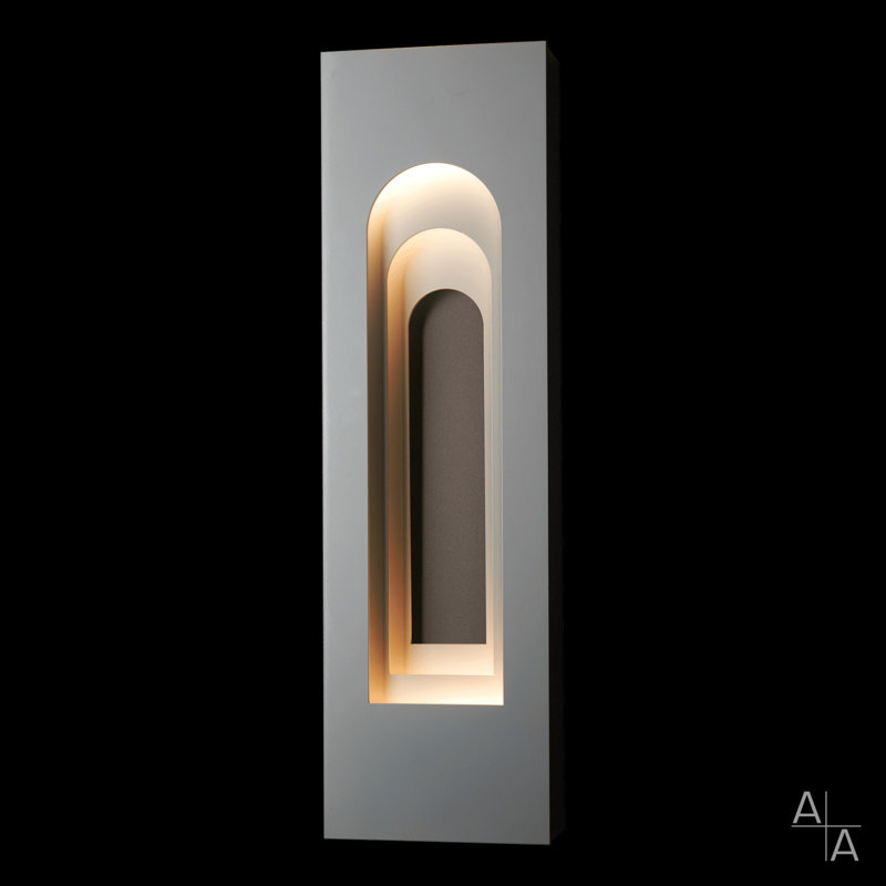 Procession Arch Outdoor Sconce, Coastal Dark Smoke, Coastal Burnished Steel, 40" H x 9" W x 3.9" D