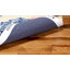 Tapis ivoire / bleu en laine crocheté à la main Daijah-22226380