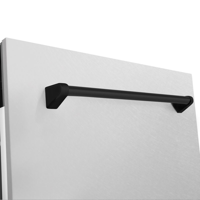 ZLINE Autograph Edition 24" Control Tall Tub Dishwasher in Fingerprint Resistant Stainless Steel, 51dBa, Matte Black 