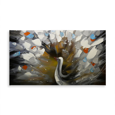 Abstract Color Spotted Peacock Tablecloth | Indoor Outdoor Decor