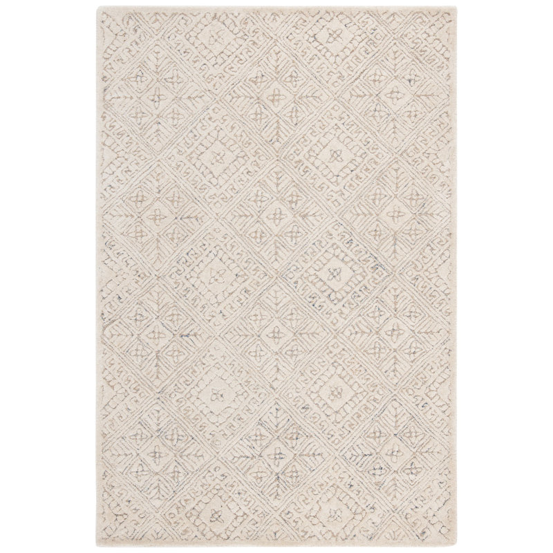 Frederic Hand Tufted Wool Geometric Rug, Rectangle 4' x 6'