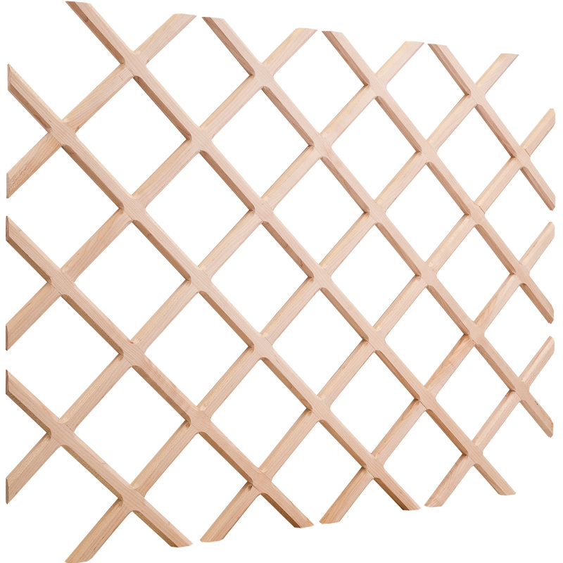 24" x 30" Beveled Wine Lattice Rack in Alder