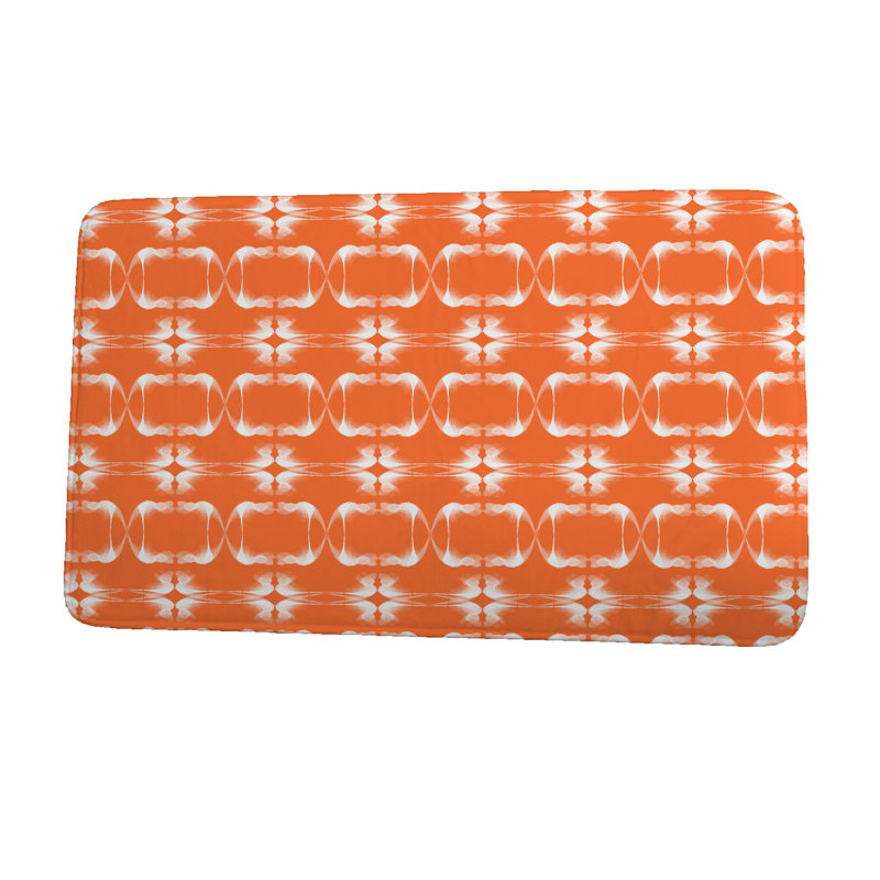 Tapis pour salle de bain higgston, l 21 po x L 34 po, Orange