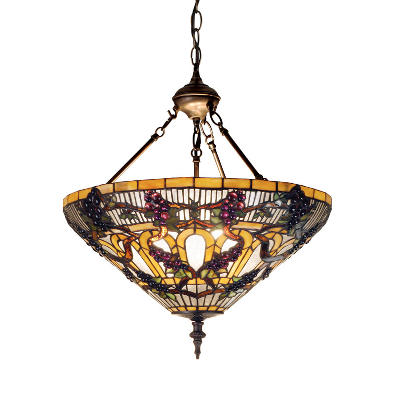 Meyda Tiffany & Stained Glass 3 - Light Black Single Pendant