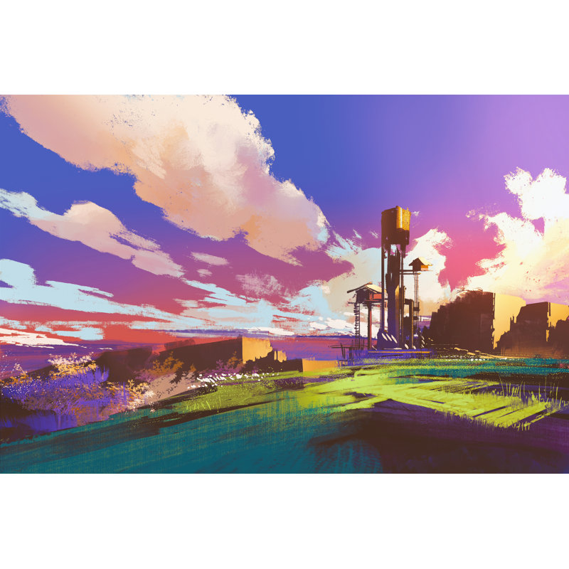 "Aeihso", paysage champêtre sur toile par Grandfailure, impression, H 8 po x l 12 po