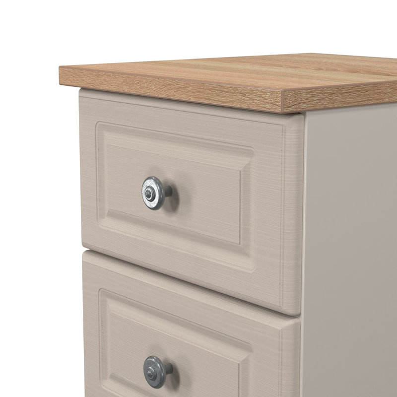 Arpelar 37cm W Manufactured Wood Bedside Table, Beige