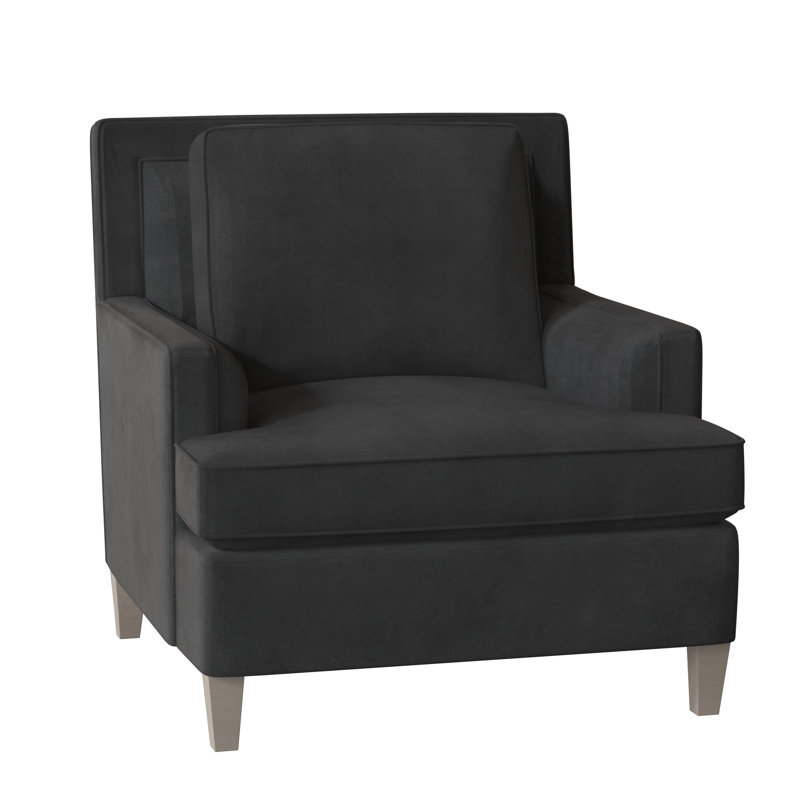 Addison 35" W Down Cushion Armchair, Akiko Graphite Performance 5534-011, Blanca