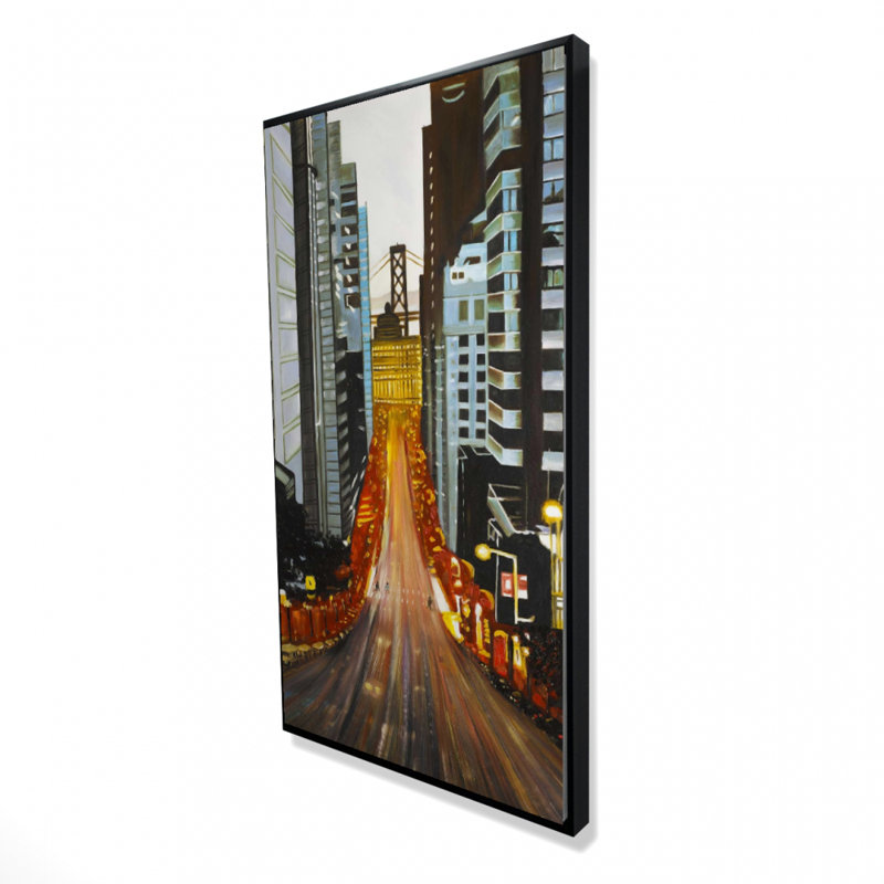 San francisco by night - 24"x48" Framed canvas