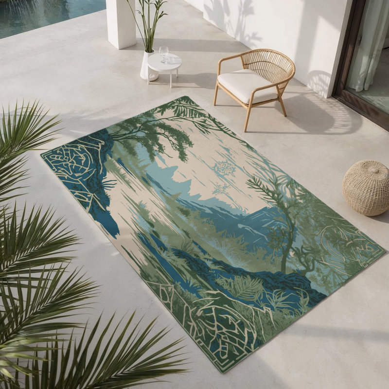 Tapis intérieur et extérieur Soul’S Compass, Rectangulaire 8 pi x 10 pi