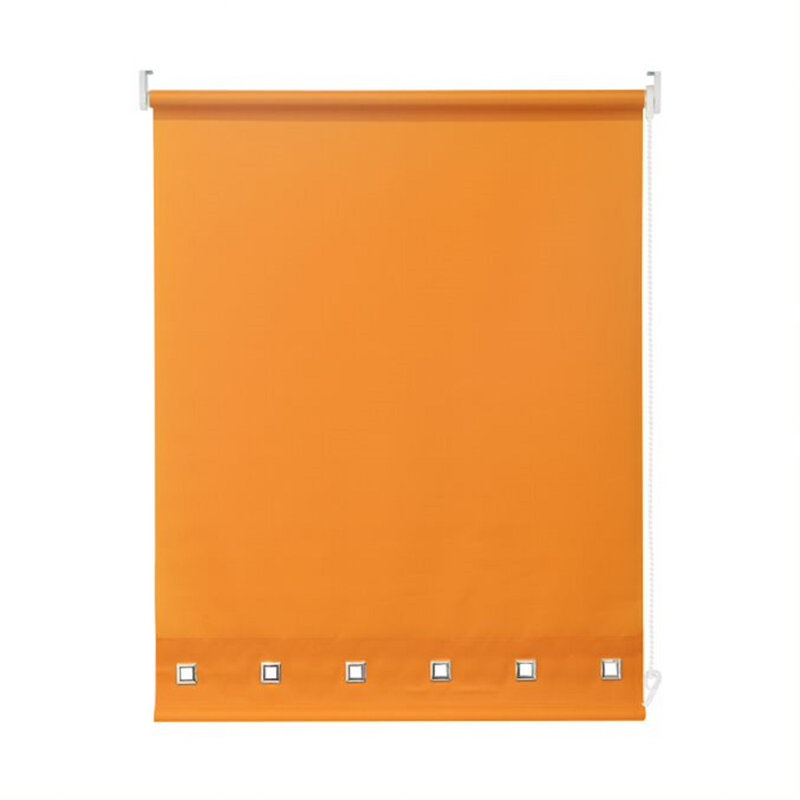 Square Eyelet Roller Blinds – Premium Window Shades for Light Control & Privacy, 165 cm L x 60 cm W, Ochre