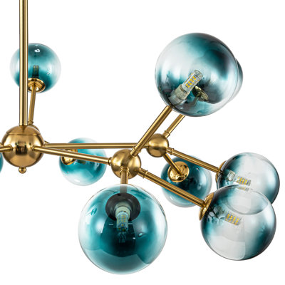 Burness 15-Light Dimmable Sputnik Linear Chandelier