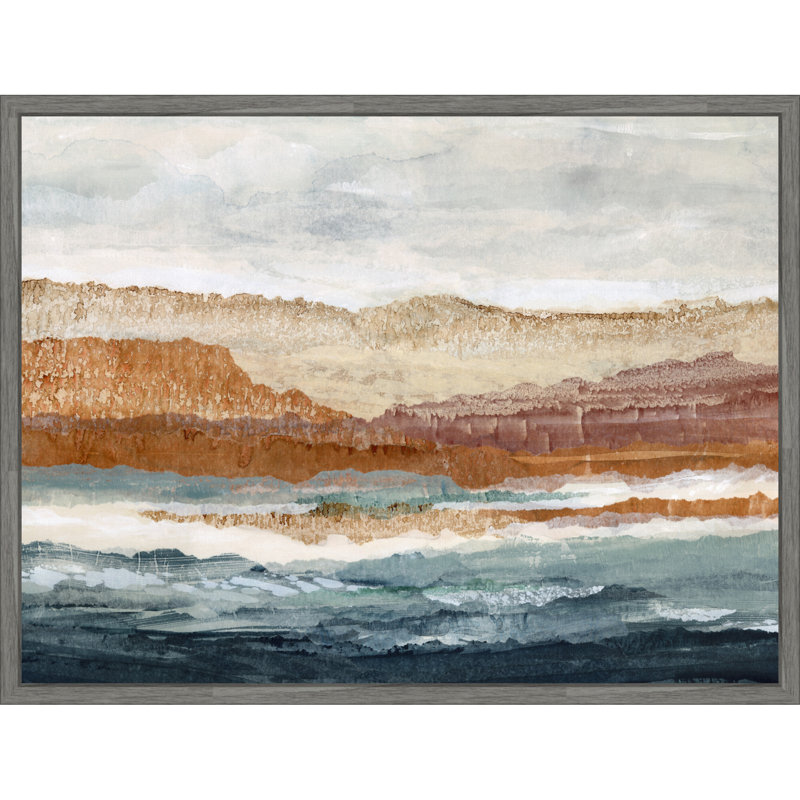 Ember Cliffs by Lara Eckerman Framed Canvas Wall Art Print