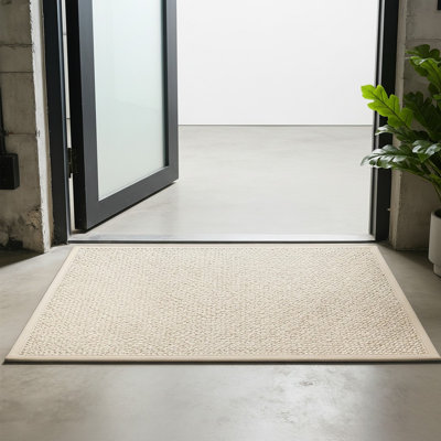 Ultra Thin Indoor Door Mat 17X29 Inch, Low-Profile Non-Slip Welcome Mat With Rubber Backing, Washable Entryway Rug For Front Door Kitchen High Traffic Areas
