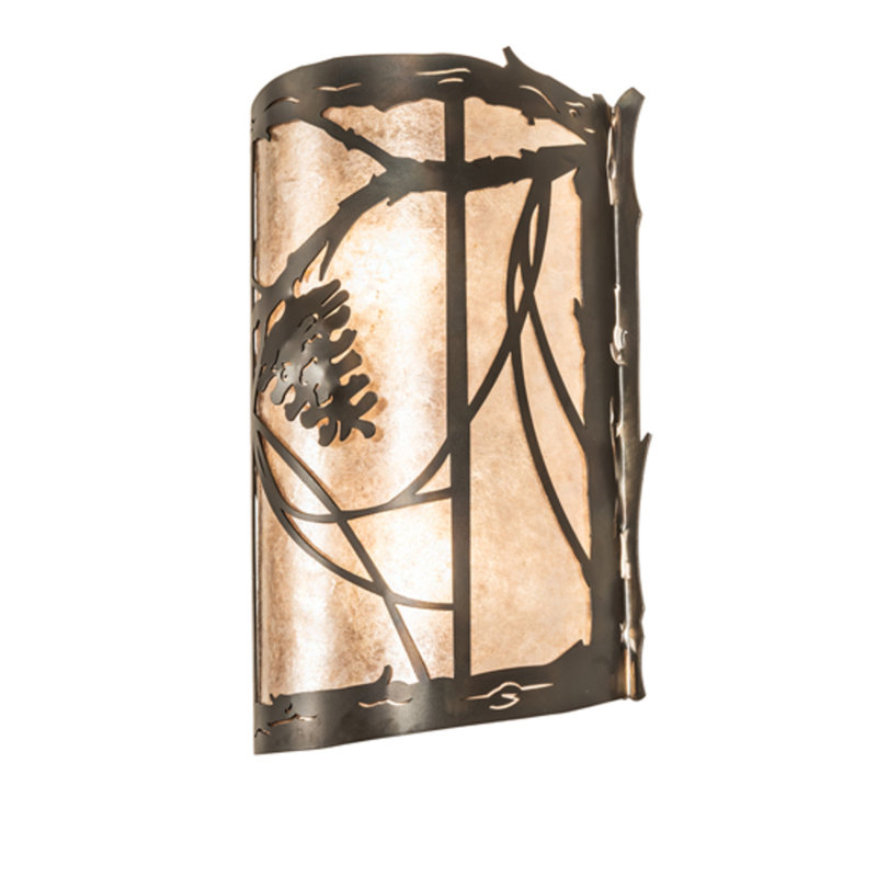 1 - Light Flush Mounted Sconce, Silver, Dark Burnished Antique Copper, 2