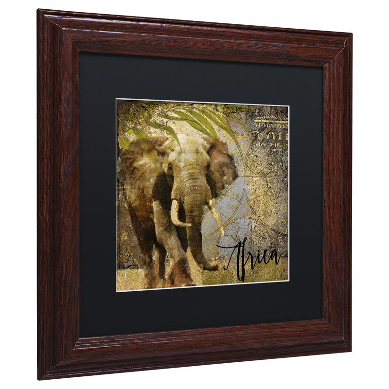 Taste of Africa III Acrylic Painting on Canvas with Silver Frame