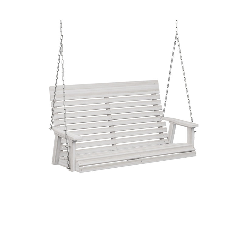 Berlin Gardens Casual Back Double Swing with Zinc Chains, 52, Seashell
