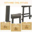 Ensemble de 2 tabourets de comptoir rustiques, tabourets de bar en bois sans dossier de 25 pouces-811110652-811110651