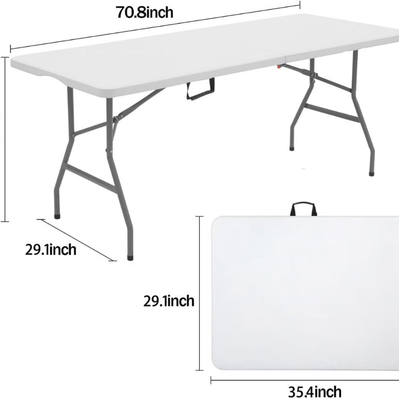 Table pliante portative 6 pi