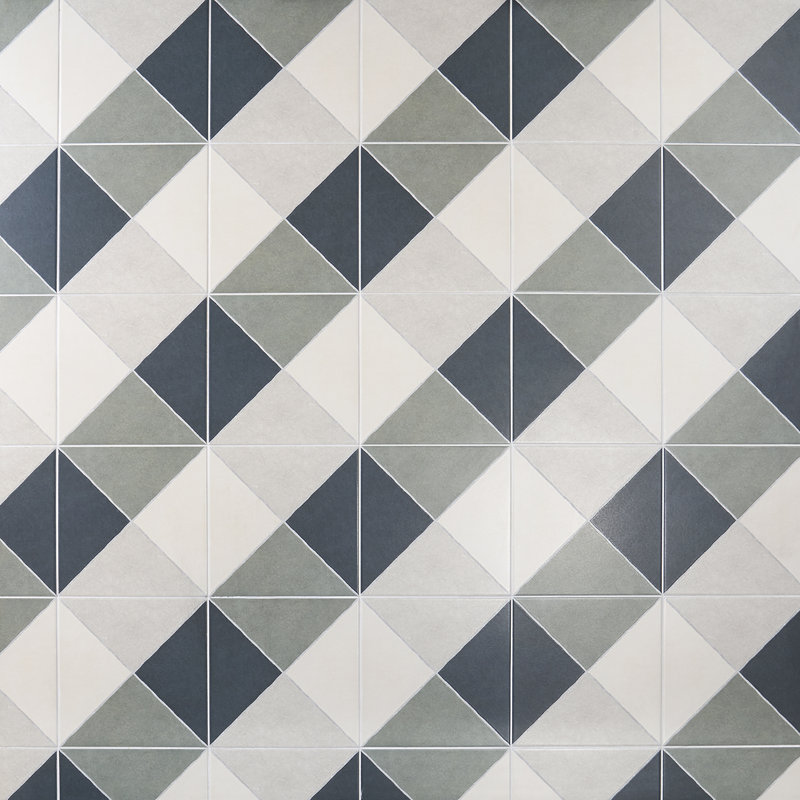 Ava Diagonal 9" x 9" Porcelain Tile (10.76 sq. ft./ Case), Navy
