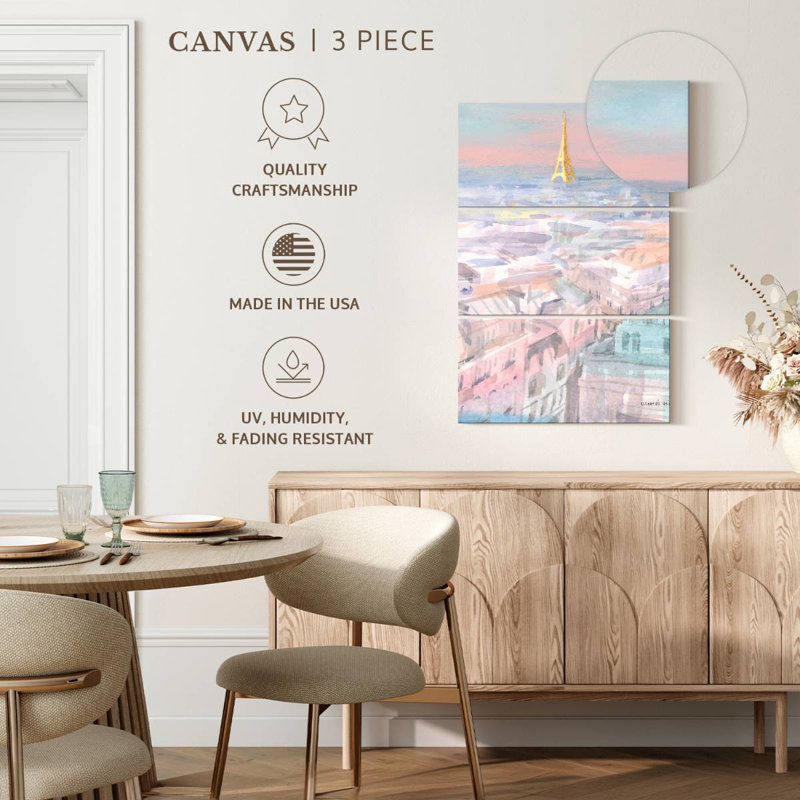 Nicci Pastel Paris VI, 74" H x 48" W