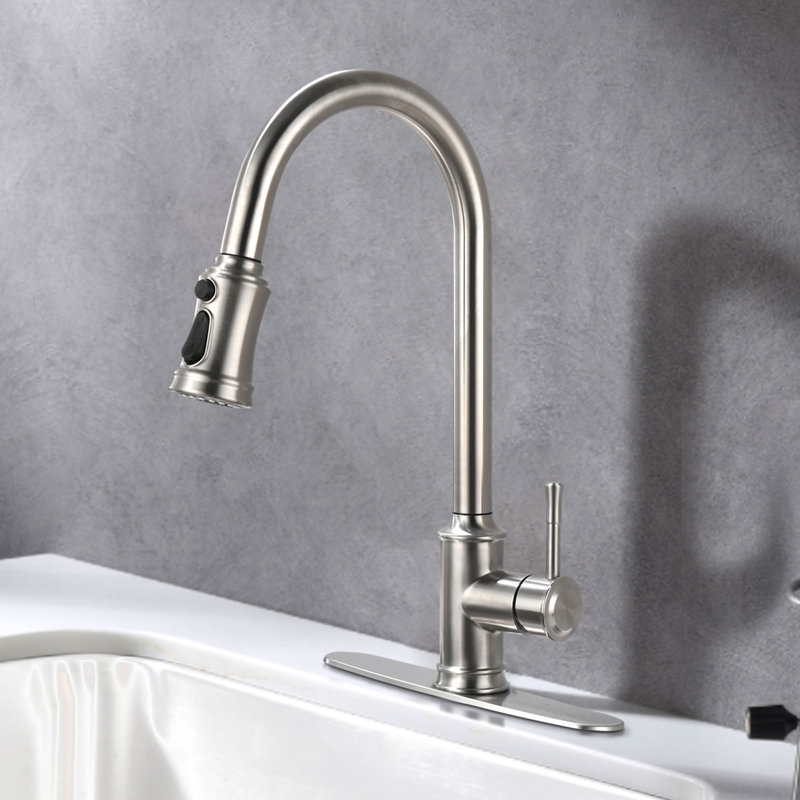 golden yard Pull Down Kitchen Faucet, Silver