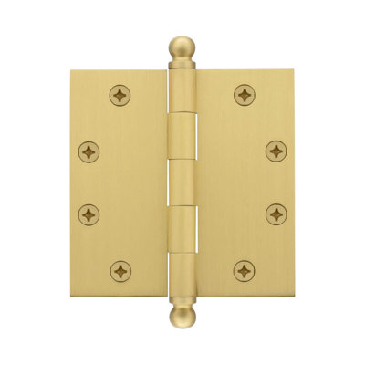 4.5'' x 4.5'' Brass Butt Bearing Hinge