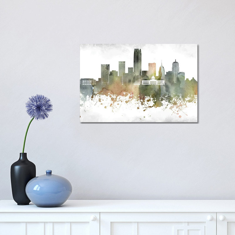 Oklahoma Skyline 1 Piece Wrapped Canvas Painting, 30.48 cm H x 45.72 cm W