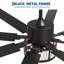Ventilateur de plafond grillagé de 183 cm avec éclairage, 8 pales et télécommande-1495322210-1495322204