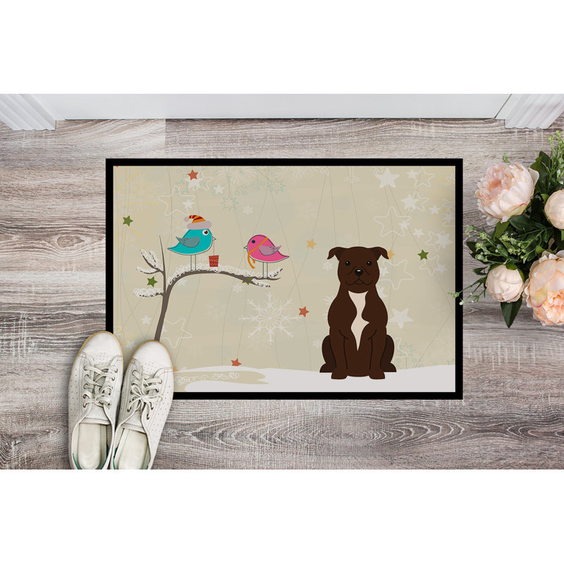 Tapis d'extérieur antidérapant Medire, Chocolat, Rectangle 1 pi 6 po x 2 pi 3 po